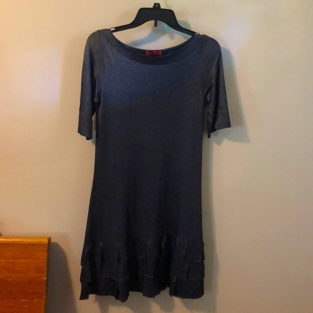 Knee length navy Isle dress